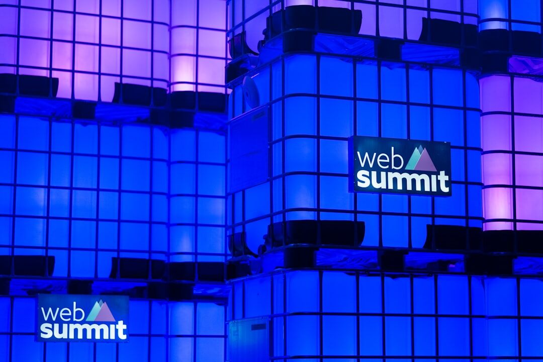 Tech summit event with large audience